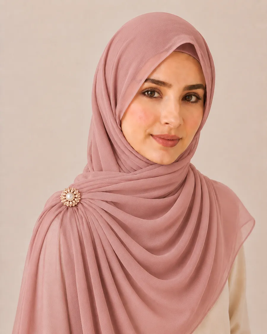 Dusty Rose Chiffon Hijab