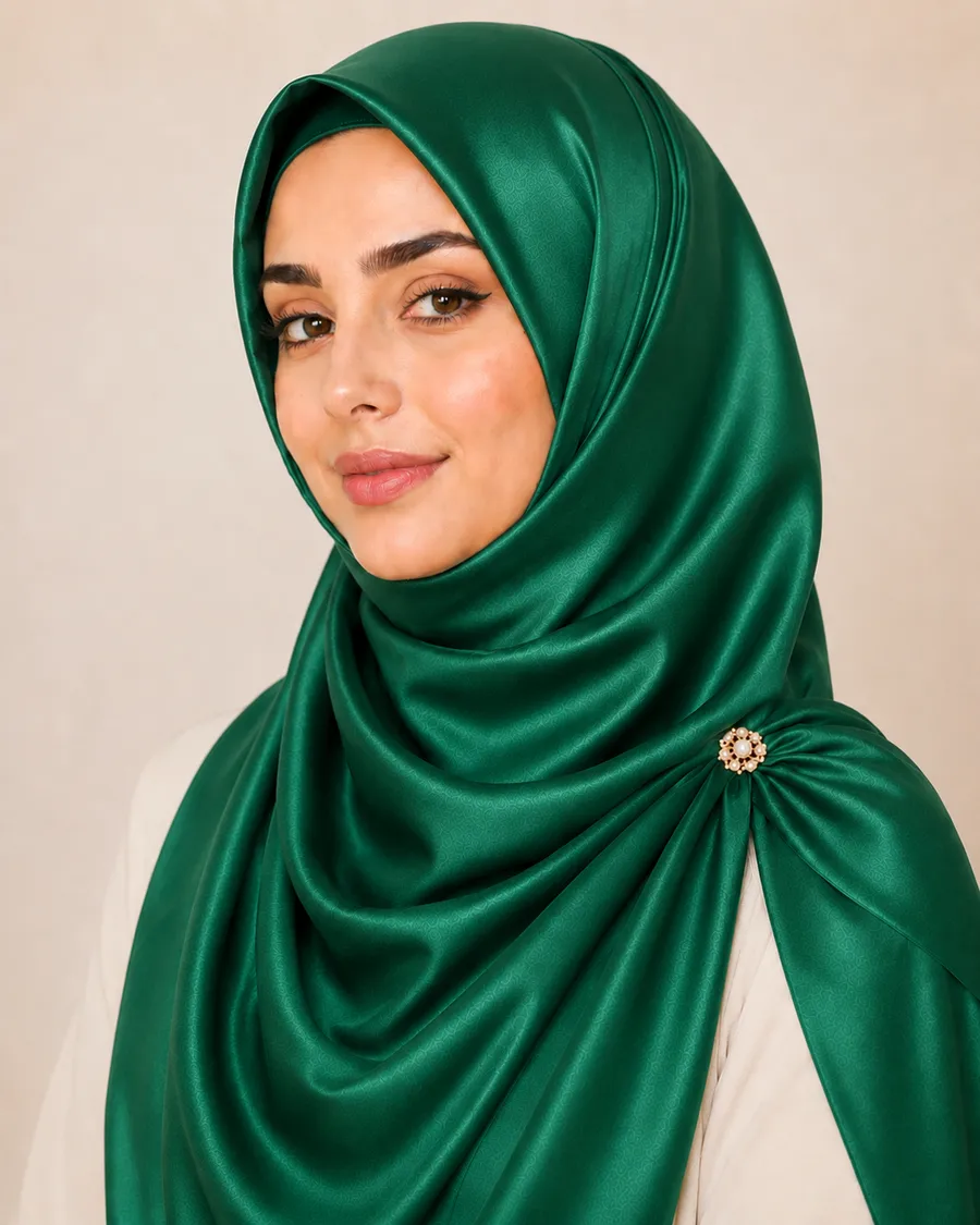 Emerald Silk Hijab